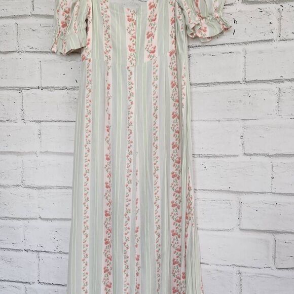 We Wore What Rosewood Cap Sleeve A-line Gown Midi Dress Multicolor Size 10 - Picture 11 of 16